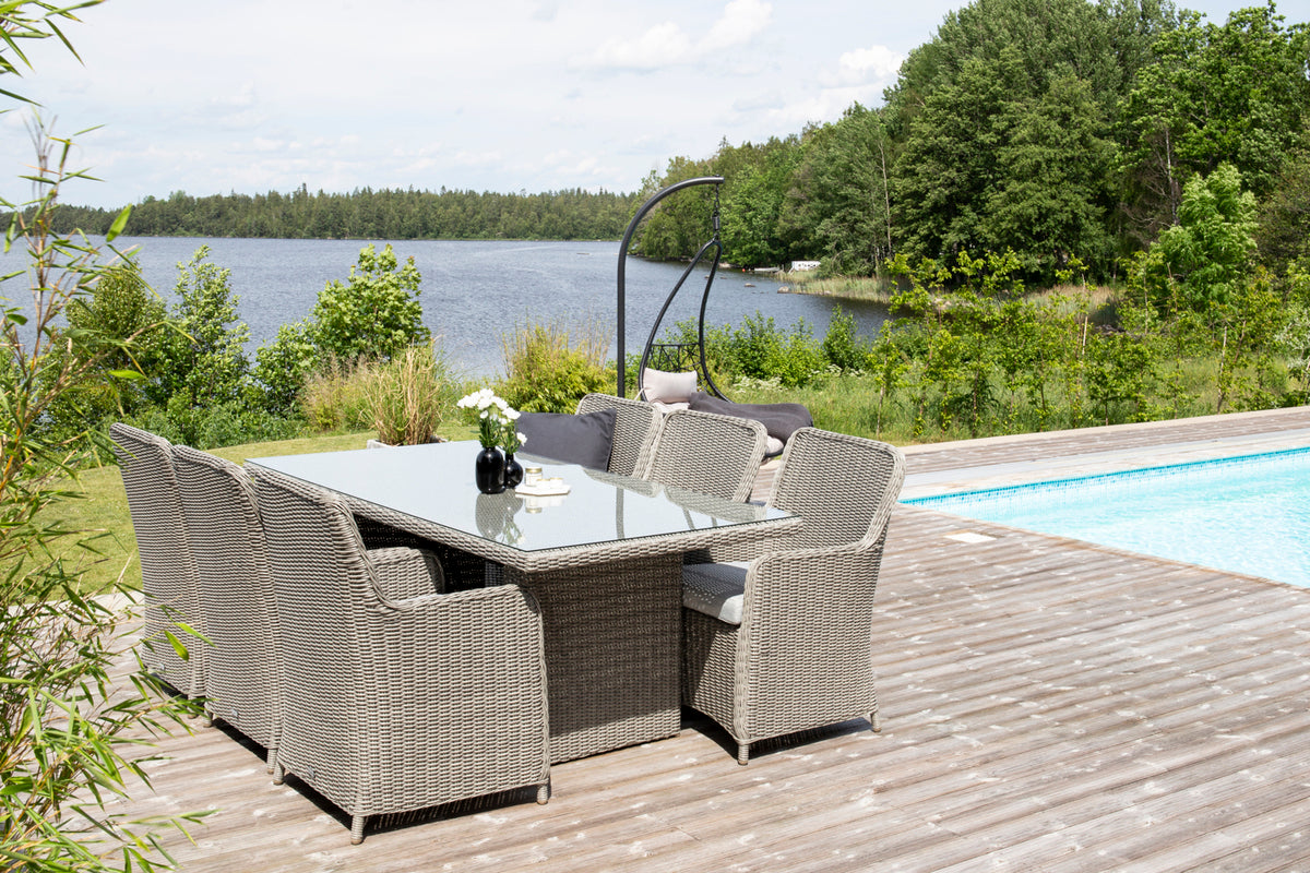 Wembley udendørs dining set i rattan
