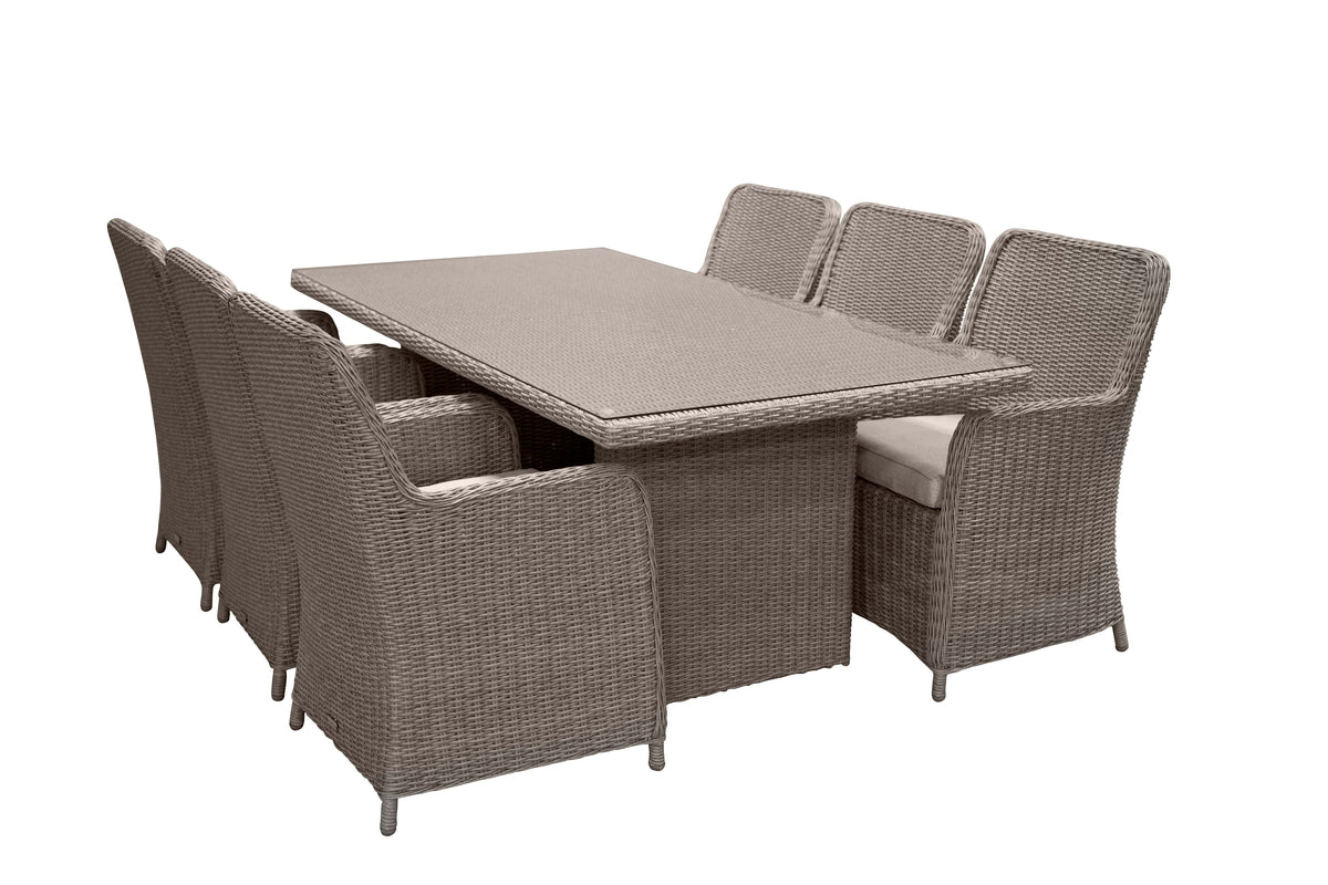 Wembley udendørs dining set i rattan