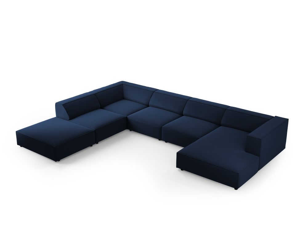 Arendal 7-pers velour sofa med venstre hjørne
