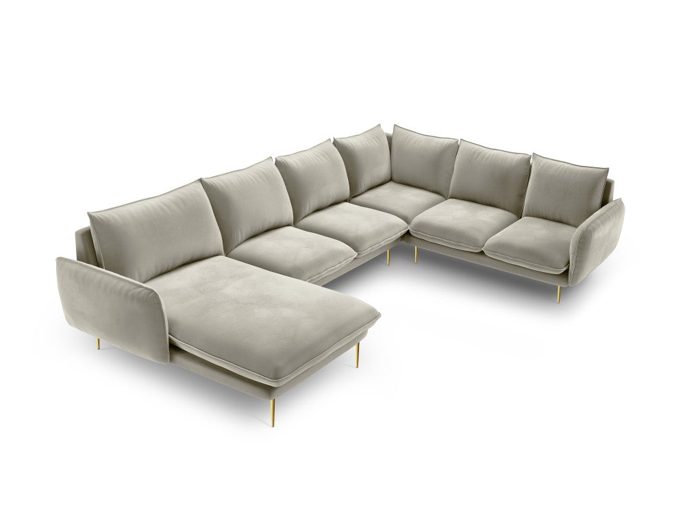 Vienna U-sofa i velour højre