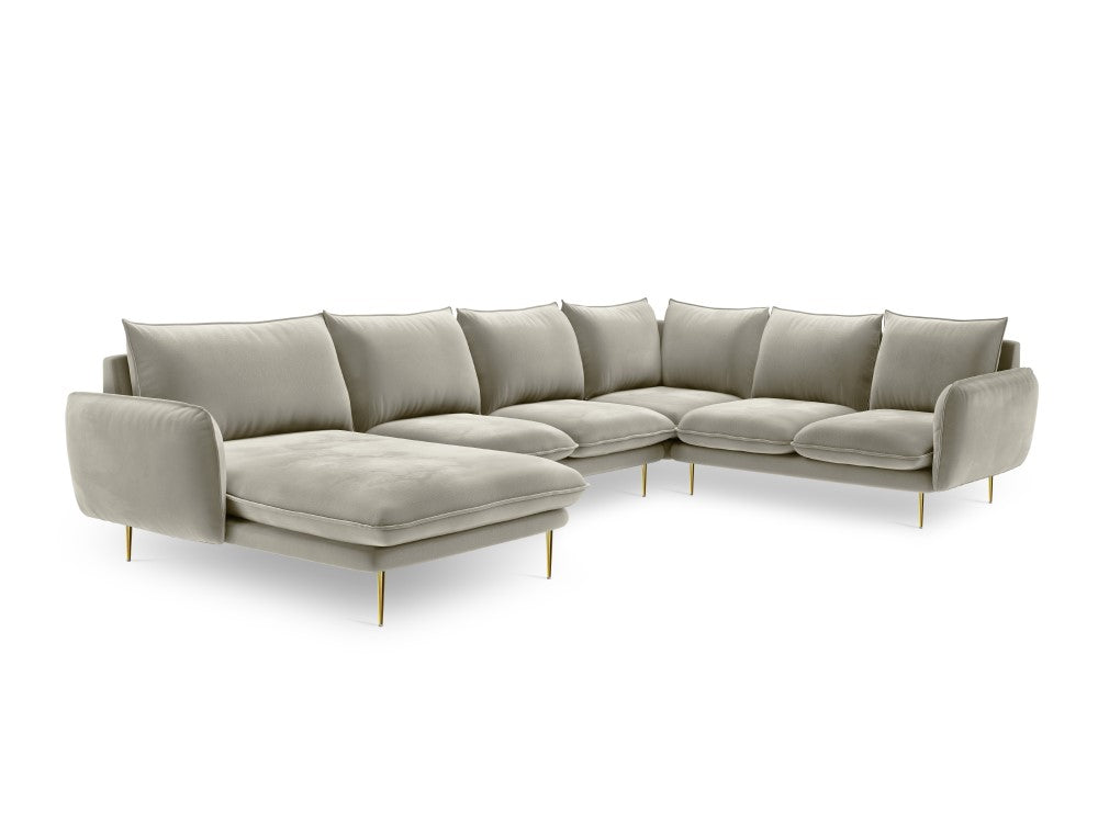 Vienna U-sofa i velour højre