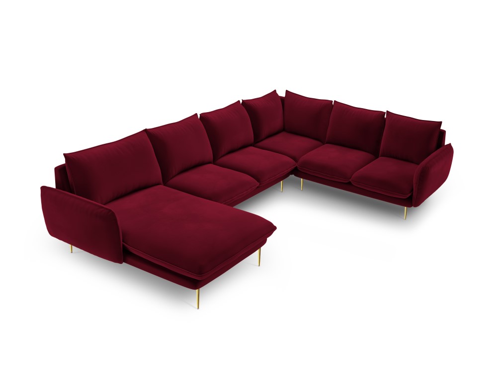 Vienna U-sofa i velour højre