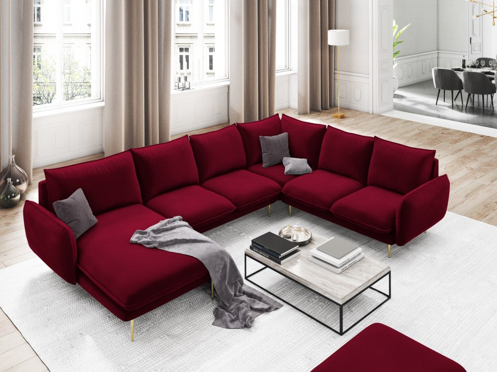 Vienna U-sofa i velour højre