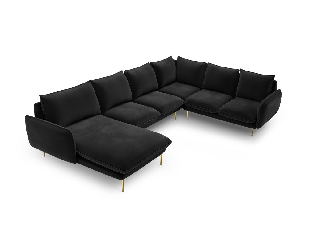 Vienna U-sofa i velour højre