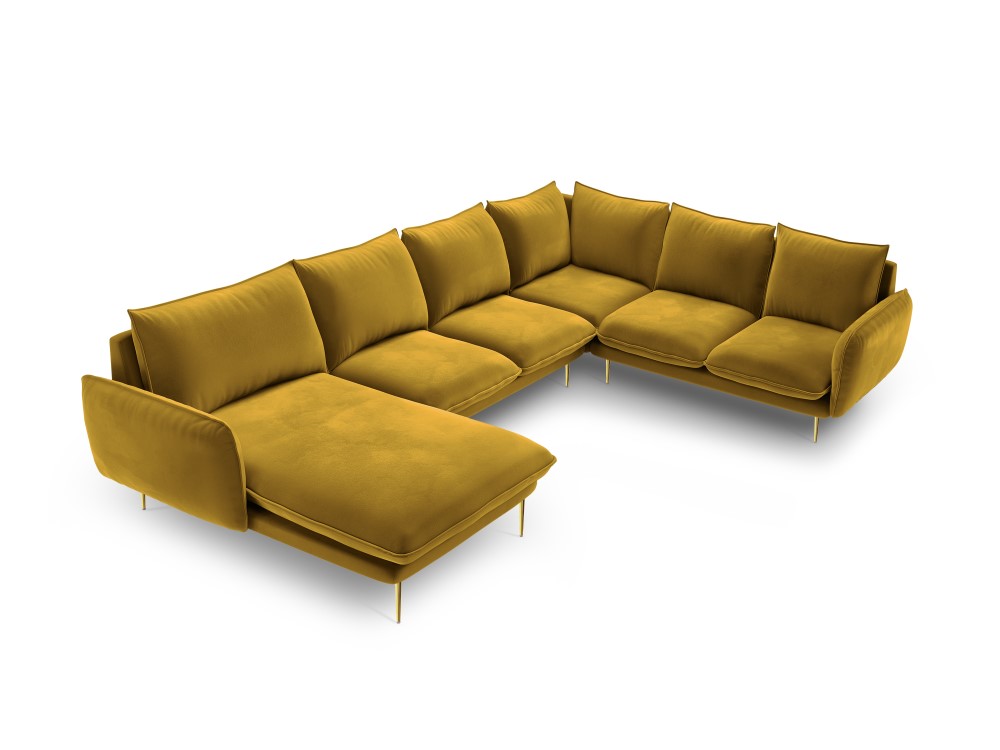 Vienna U-sofa i velour højre