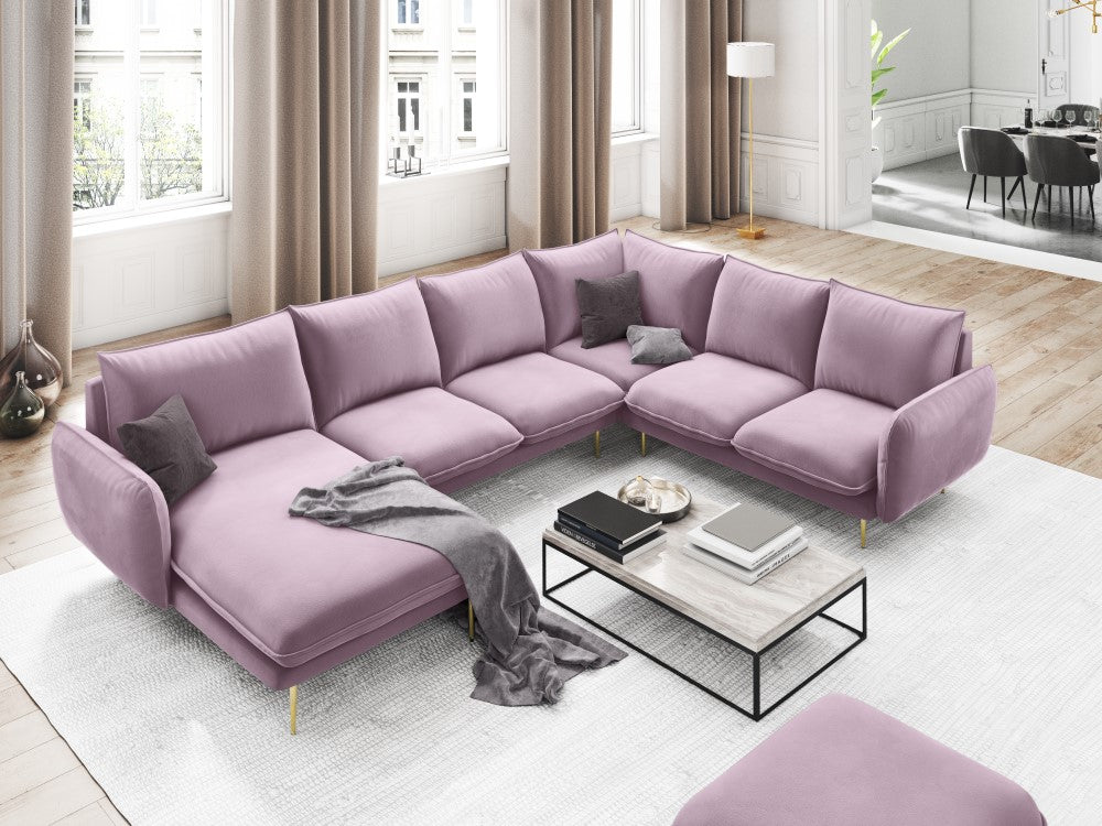 Vienna U-sofa i velour højre