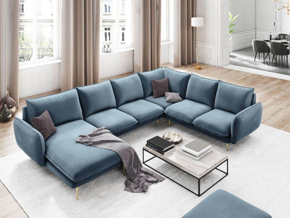 Vienna U-sofa i velour højre