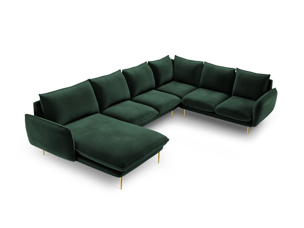 Vienna U-sofa i velour højre