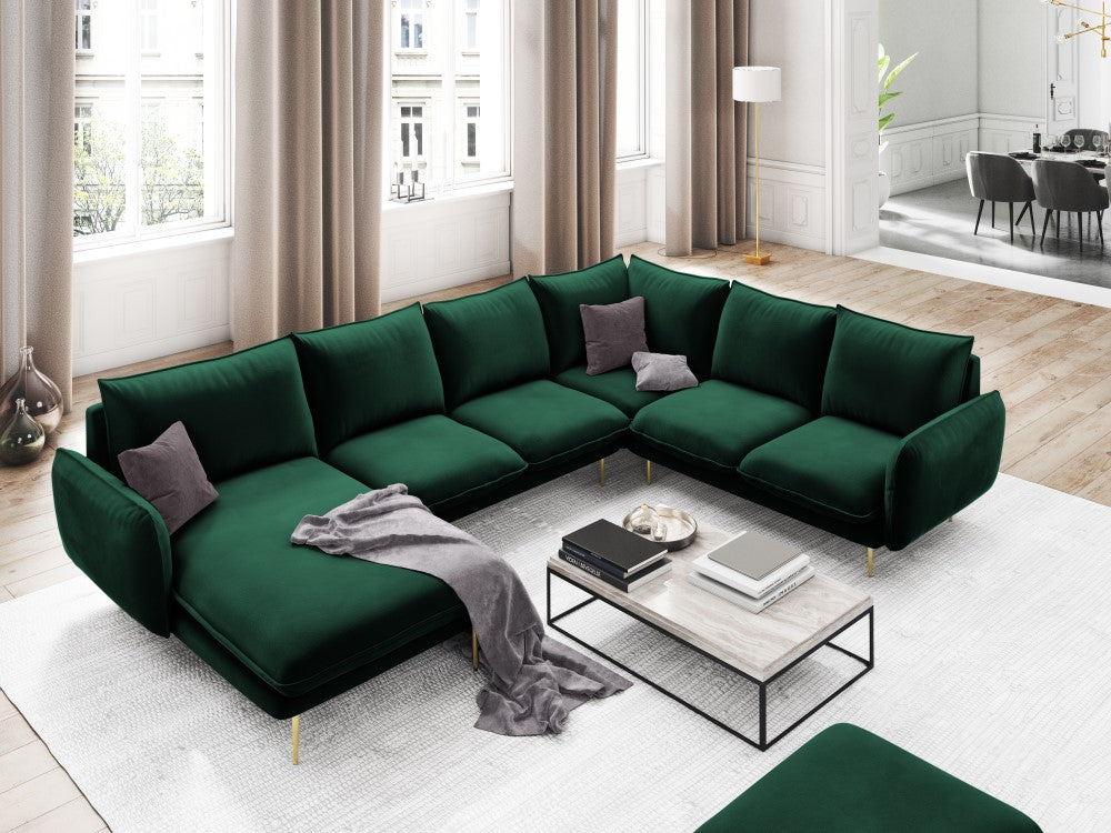 Vienna U-sofa i velour højre