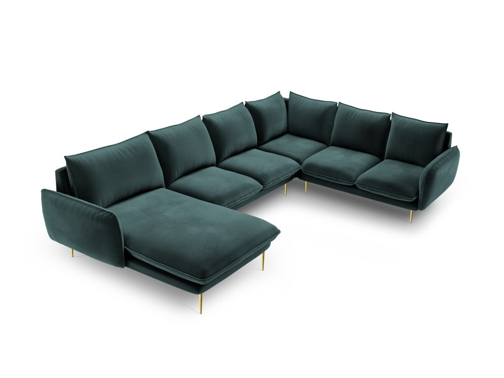 Vienna U-sofa i velour højre