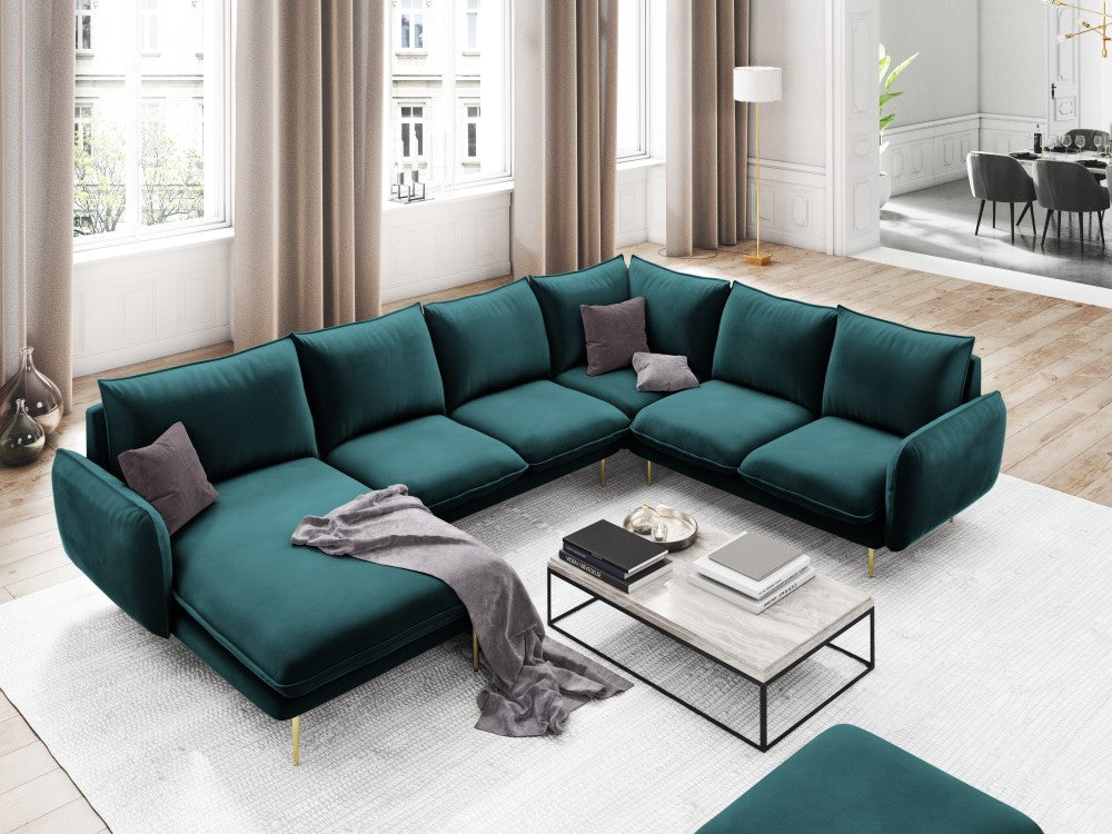 Vienna U-sofa i velour højre