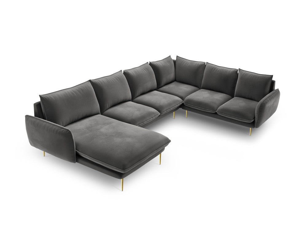 Vienna U-sofa i velour højre