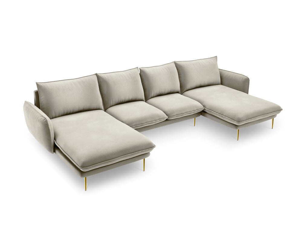 U-sofa Vienna i velour 5pers.