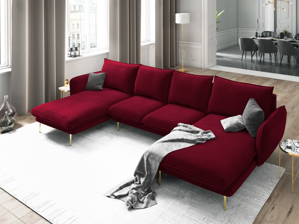 U-sofa Vienna i velour 5pers.