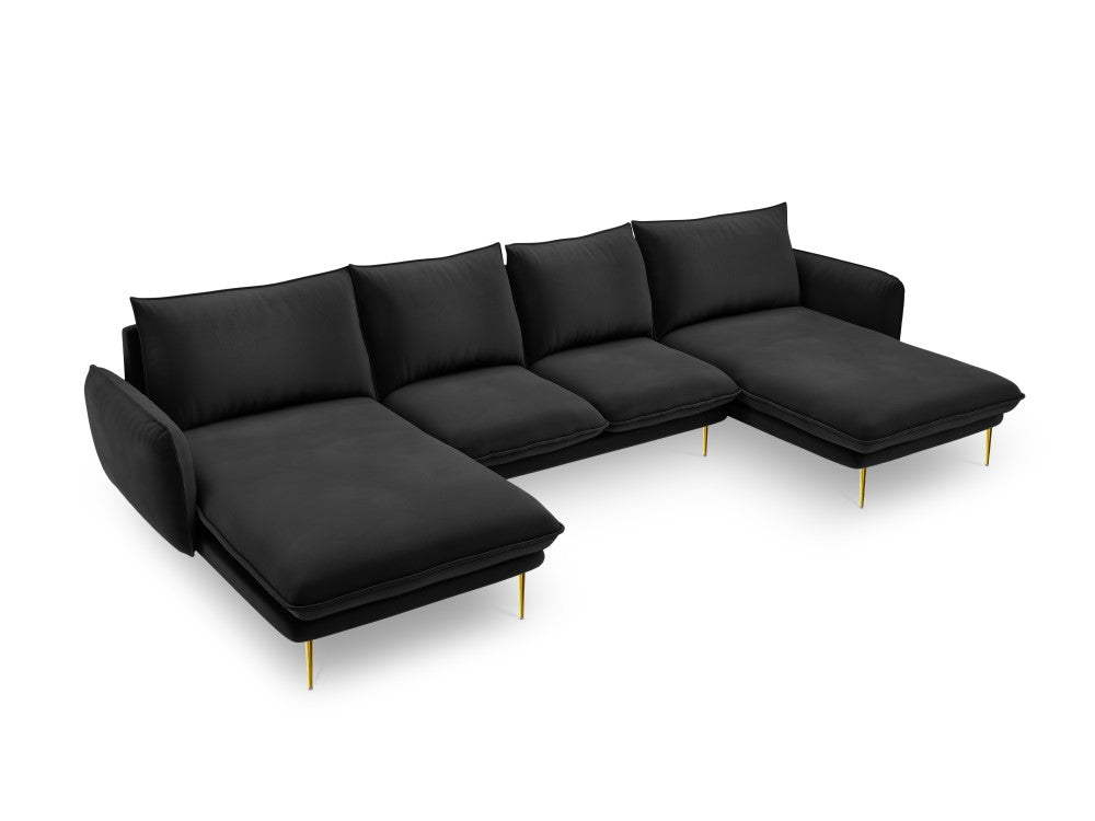 U-sofa Vienna i velour 5pers.