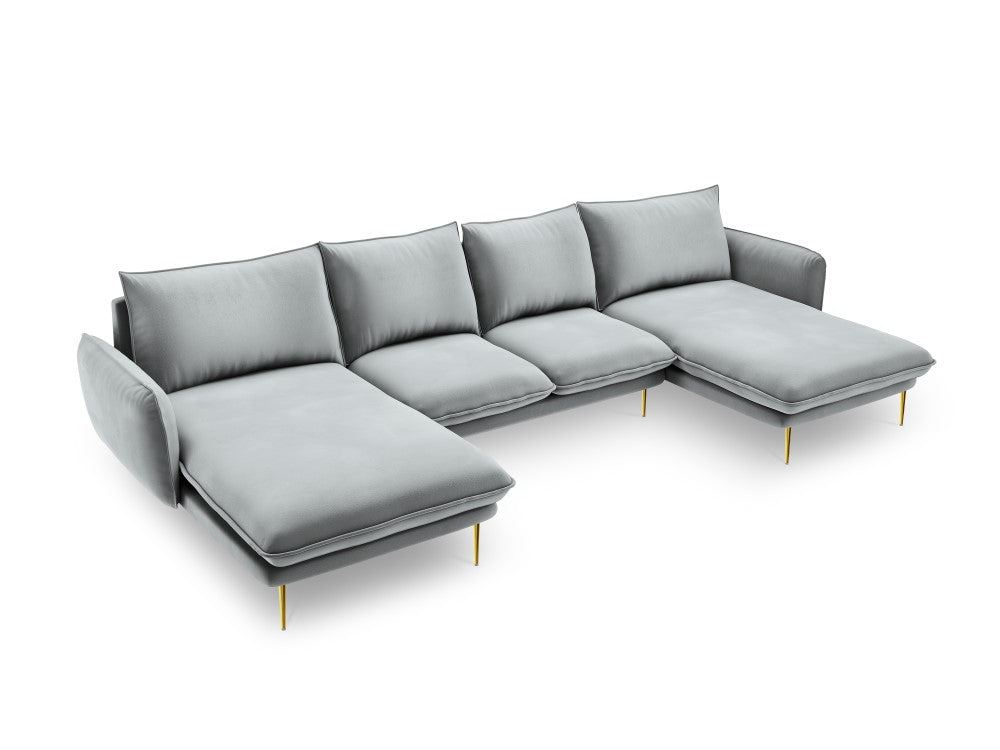 U-sofa Vienna i velour 5pers.