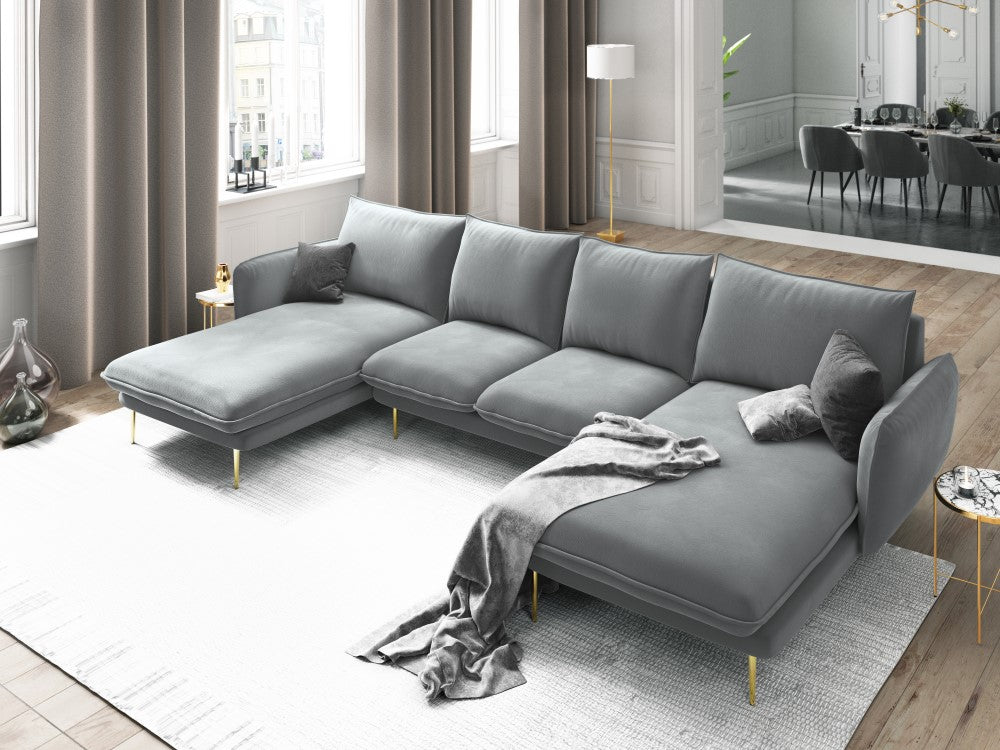 U-sofa Vienna i velour 5pers.