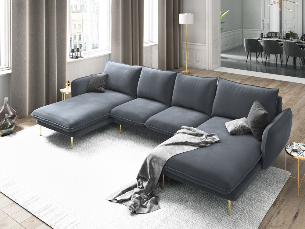 U-sofa Vienna i velour 5pers.