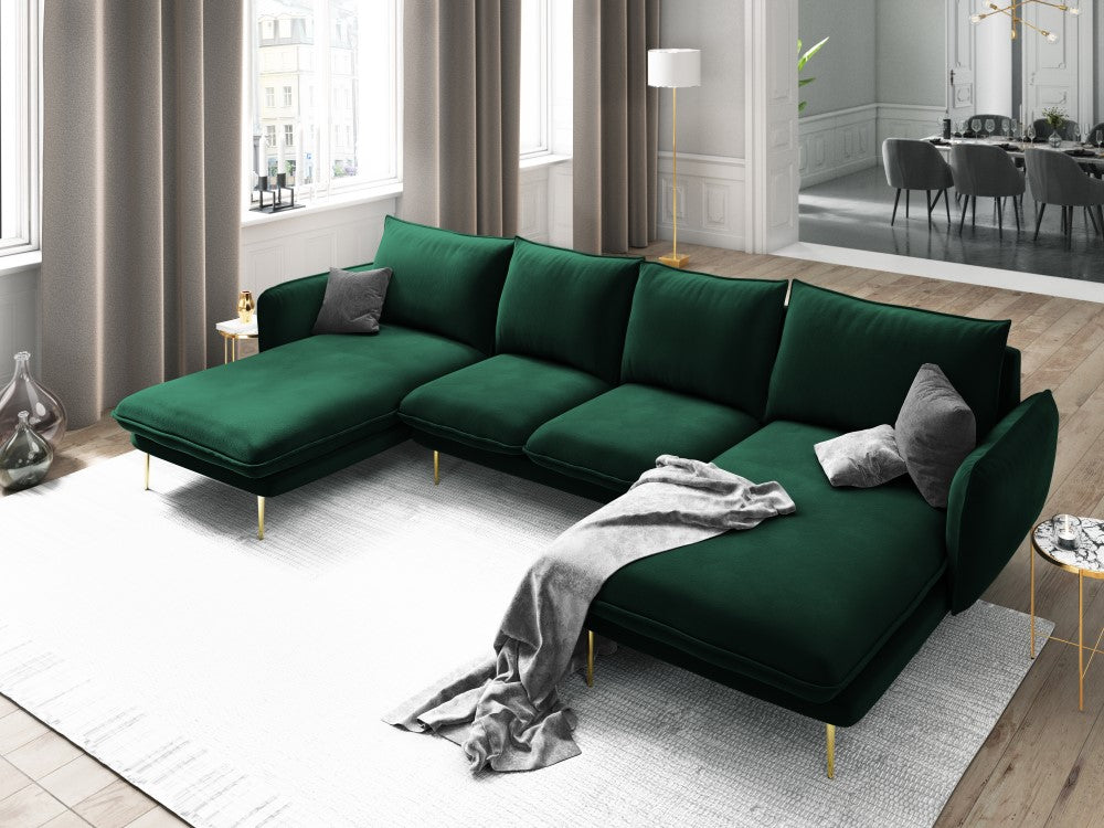 U-sofa Vienna i velour 5pers.