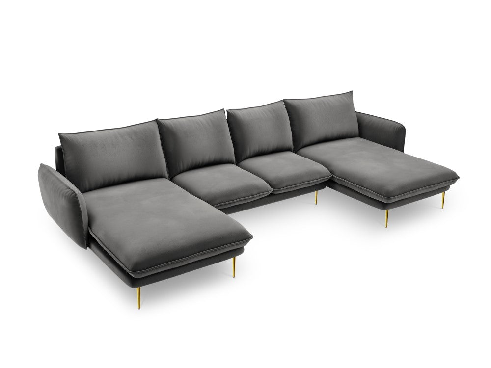 U-sofa Vienna i velour 5pers.