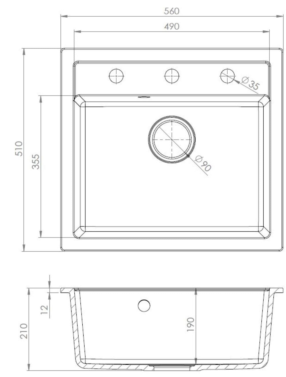 Homevello Digit – Moderne Granitvask med Eksklusiv Finish