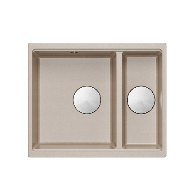 Granitvask Logan 150 med stål PVD til underlimning