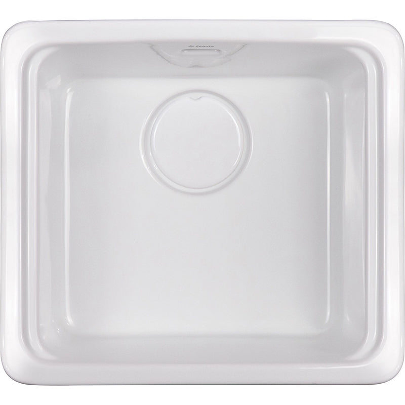 Deante Momi Keramisk Køkkenvask (50x45 cm) – Blank Hvid