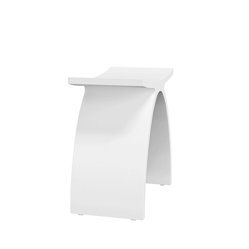 Balneo LAVO Badeværelstaburet – Solid Surface Taburet, Mat Hvid