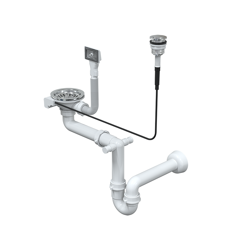 Køkkenvask Ford 111 glas og metal