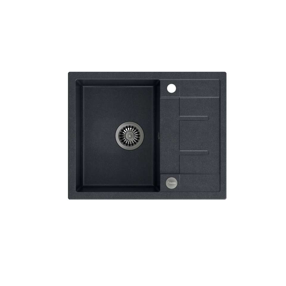 Køkkenvask Morgan 116 GranitQ og børstet stål