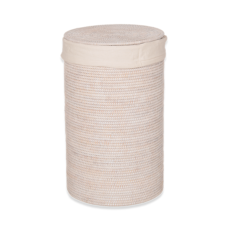 Decor Walther Fritstående Vasketøjskurv med Rattan Flet