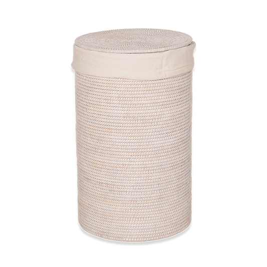 Decor Walther Fritstående Vasketøjskurv med Rattan Flet
