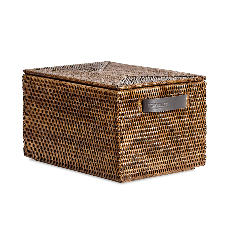 Decor Walther Badeværelseskurv med Låg i Rattan