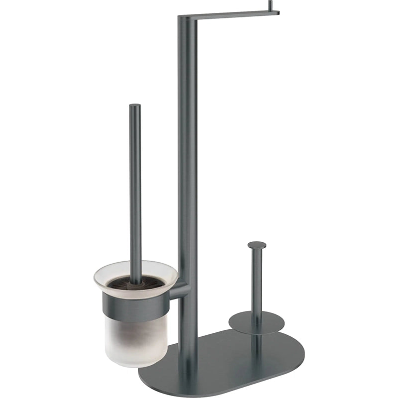 Deante Round Toilet Garniture 3-i-1 – Fritstående Toiletpapir- & Børsteholder