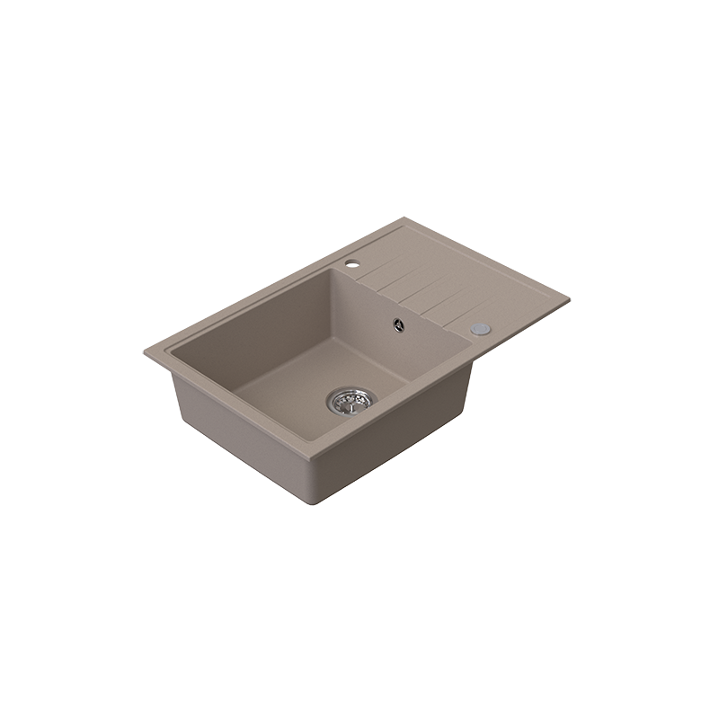 Homevello Axion 78 – Granitvask med XL-kumme og Vendbar Bakke