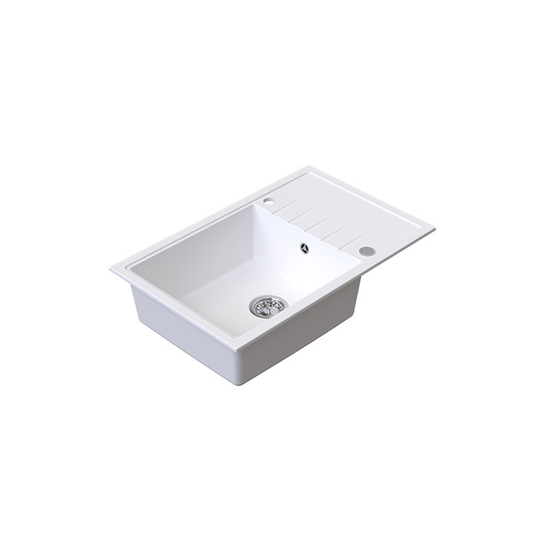 Homevello Axion 78 – Granitvask med XL-kumme og Vendbar Bakke