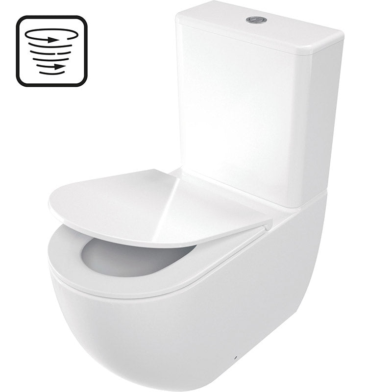 Deante Jasmin Gulvstående Toilet – Rimless m/Soft-Close Sæde, Hvid