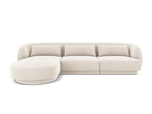 Velour Hjørnesofa Tulum 4 pers. venstre