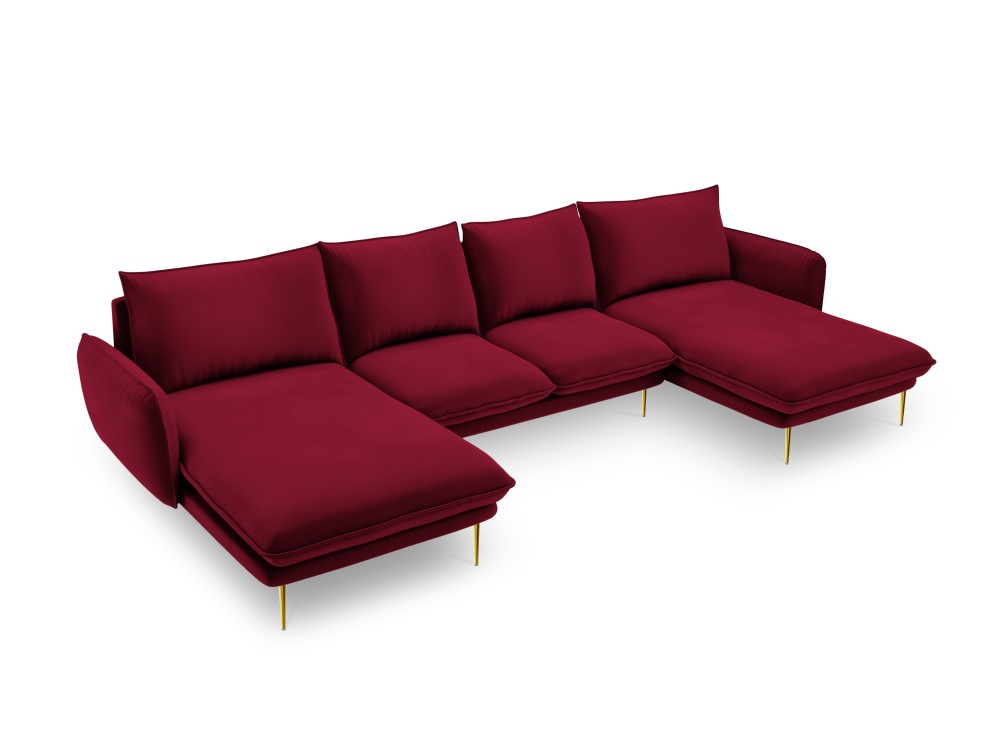 U-sofa Vienna i velour 7pers. venstre