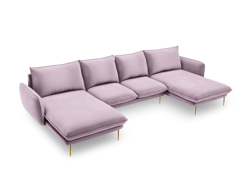 U-sofa Vienna i velour 7pers. venstre