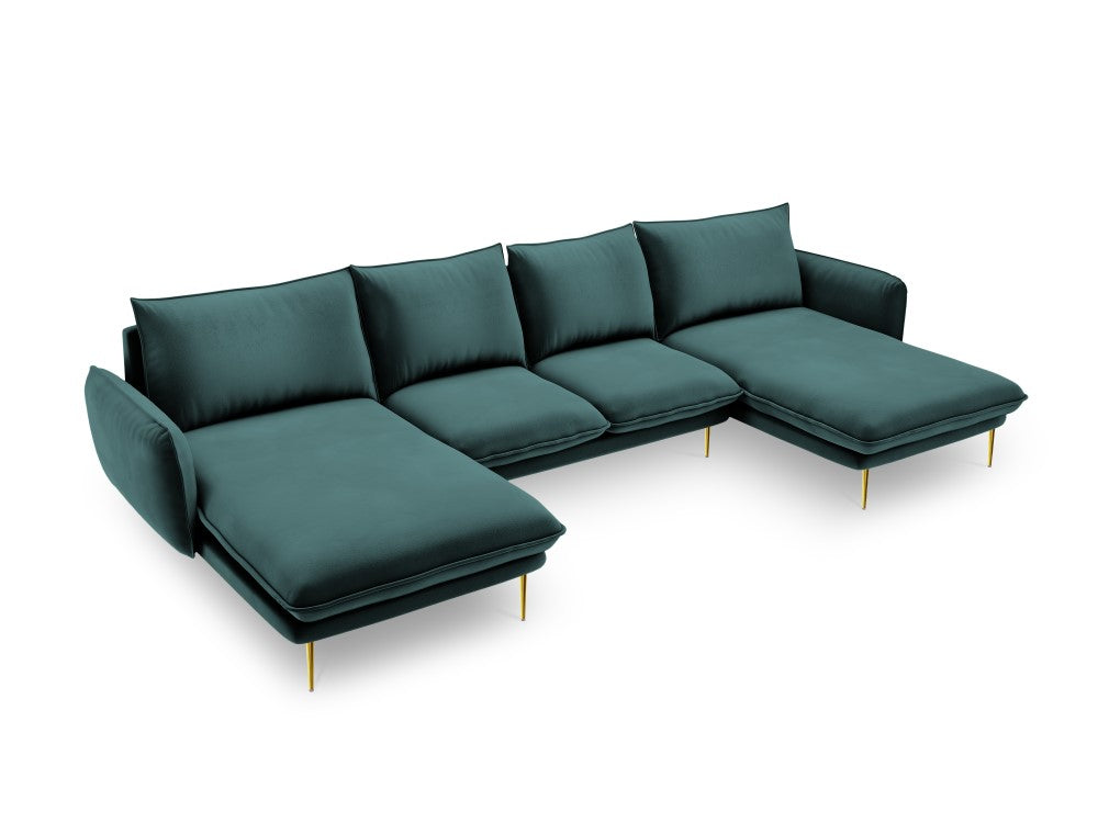 U-sofa Vienna i velour 7pers. venstre