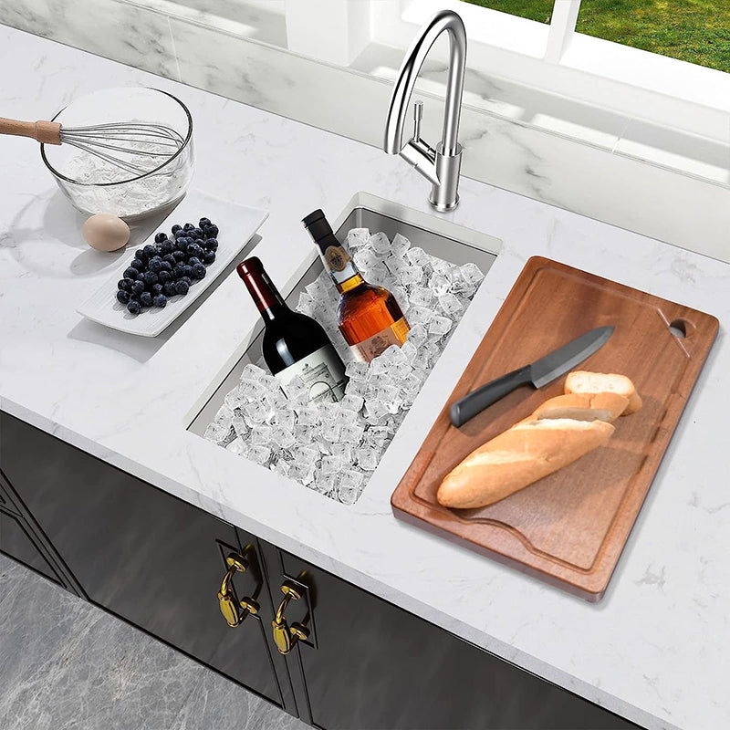 Homevello Steelon 221100 – Kompakt Køkkenvask til Underlimning