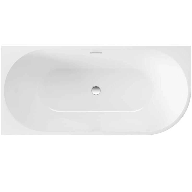 Silia Back-To-Wall freestanding badekar Venstre - flere størrelser