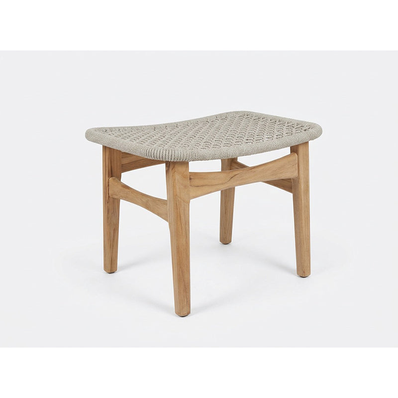 InOut Living Knysna Footstool KN02 – FSC Teak & Flettet Reb