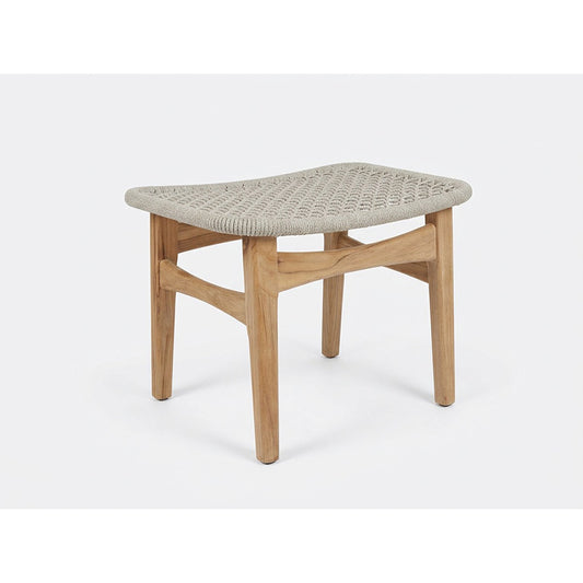 InOut Living Knysna Footstool KN02 – FSC Teak & Flettet Reb