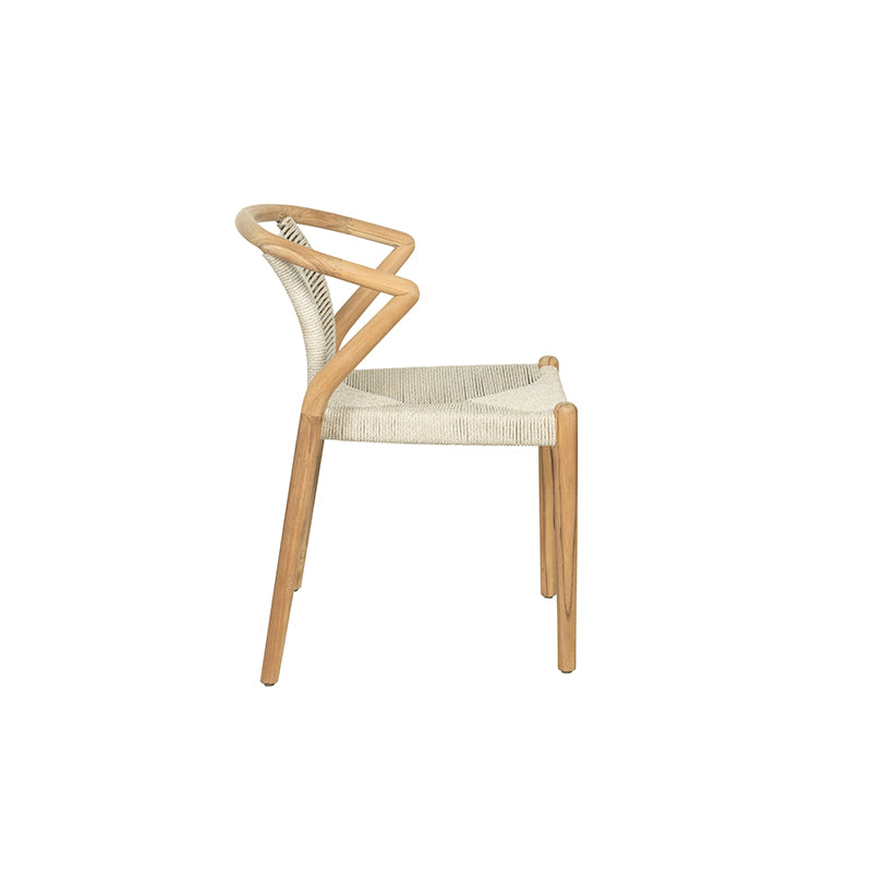 InOut Living Nara Dining Chair NA02 – Teak & Flettet Reb