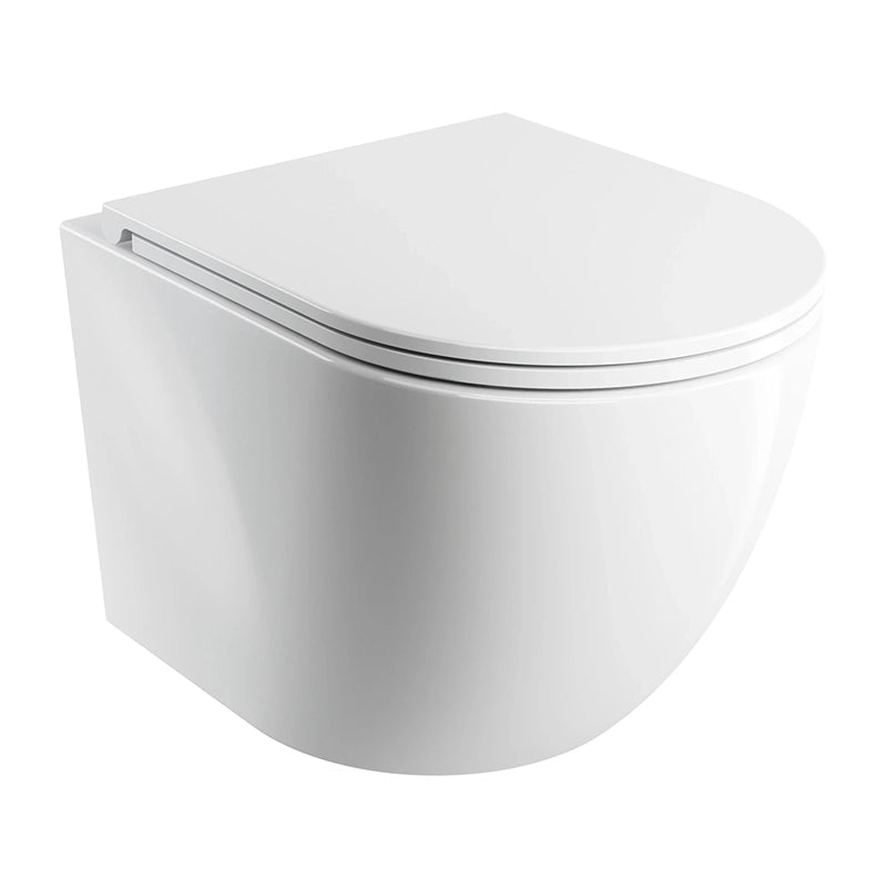 Omnires OTTAWA Væghængt Toilet – Rimless m/Soft-Close Sæde, Blank Hvid