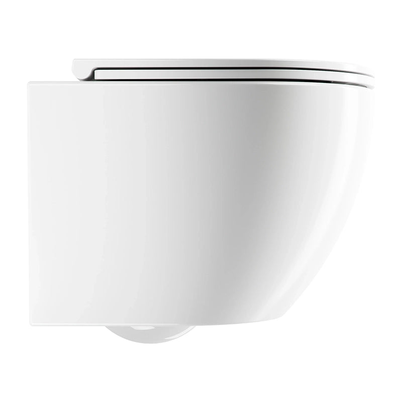 Omnires OTTAWA Væghængt Toilet – Rimless m/Soft-Close Sæde, Blank Hvid