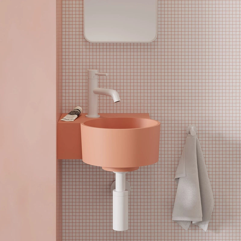 Ovo M+ Håndvask 33x34 cm Venstre | Top- & væghængt design - Flere farver