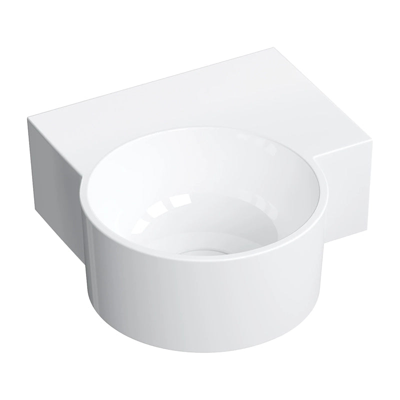 Ovo M+ Håndvask 33x34 cm Højre | Top- & væghængt design - Flere farver